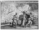 Israel / Palestine / Jordan: Lot and his family fleeing Sodom; Lot's wife is a pillar of salt in the background (Genesis 19, 15). Wenceslaus Hollar (1607-1677)