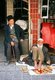 China: Blind spoon seller, Old Town, Kashgar, Xinjiang Province