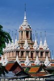Wat Ratchanaddaram was built on the orders of King Nangklao (Rama III) for Mom Chao Ying Sommanus Wattanavadi in 1846. The temple is best known for the Loha Prasada (Loha Prasat), a multi-tiered structure 36 m high and having 37 metal spires. It is only the third Loha Prasada (Brazen Palace or Iron Monastery) to be built and is modelled after the earlier ones in India and Anuradhapura, Sri Lanka.