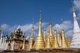 Burma / Myanmar: Some of the renovated stupas at the Shwe Indein Pagoda, Indein, near Ywama, Inle Lake, Shan State