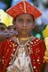 Sri Lanka: A young boy dressed as a Sri Lankan nobleman at a temple festival in Avissawella