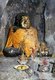 Thailand: A fat Buddha figure in a cave niche at Wat Chakkrawat, Bangkok