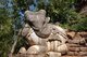 Burma / Myanmar: Elephant statue adorning one of the many hundreds of stupas at the Shwe Indein Pagoda, Indein, near Ywama, Inle Lake, Shan State