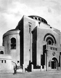 The Beth Aharon Sephardi Synagogue was built in 1927 by the prominent Jewish businessman Silas Aaron Hardoon, one of the wealthiest people in Shanghai, as a gift to the city's Jewish community. It was named after Hardoon's father, Aaron.<br/><br/>

It was located at 20 Museum Road (now 42 Huqiu Road) in the Shanghai International Settlement, near the Bund and Hongkew, in present-day Huangpu District. The synagogue was designed by the architectural firm Palmer and Turner, which also designed the iconic HSBC Building on the Bund.<br/><br/>

After the Chinese Communist Party won the Chinese Civil War and established the People's Republic of China in 1949, the Beth Aharon Synagogue became part of the compound of the government newspaper Wenhui Bao. During the Cultural Revolution, the synagogue was structurally changed and turned into a factory. It was demolished in 1985 and replaced by the high-rise Wenhui Bao office building.