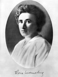 Rosa Luxemburg (also Rozalia Luxenburg; Polish: Róża Luksemburg; 5 March 1871 – 15 January 1919) was a Marxist theorist, philosopher, economist and revolutionary socialist of Polish-Jewish descent who became a naturalized German citizen. She was, successively, a member of the Social Democracy of the Kingdom of Poland and Lithuania (SDKPiL), the Social Democratic Party of Germany (SPD), the Independent Social Democratic Party (USPD), and the Communist Party of Germany (KPD).<br/><br/>

In 1915, after the SPD supported German involvement in World War I, she and Karl Liebknecht co-founded the anti-war Spartakusbund ('Spartacus League'), which eventually became the Communist Party of Germany (KPD). During the German Revolution she co-founded the newspaper Die Rote Fahne ('The Red Flag'), the central organ of the Spartacist movement.<br/><br/>

She considered the Spartacist uprising of January 1919 a blunder, but supported it as events unfolded. With the crushing of the revolt by Friedrich Ebert's social democratic government, Freikorps troops captured Luxemburg, Liebknecht and some of their supporters. Luxemburg was shot and her body thrown in the Landwehr Canal in Berlin.