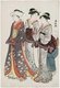 Japan: 'A Young Lady, Her Two Maids, and A Kozö (errand boy)'. Torii Kiyonaga (1752-1815), 1783