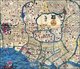 Japan: Map of Edo (now the city of Tokyo) c. 1844 (detail of centre, top is due west)