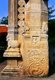 Sri Lanka: Detail of a stone pillar in the Gadaladeniya Temple, Kandy