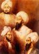 Top to bottom, left to right: Dost Mohammed, Haider Khan, Mohammed Akram Khan and Abdul Ghani Khan, all held captive by the British at Ludhiana, 1840s
