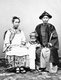 Indonesia / Java: Studio portrait of a Chinese merchant with his wife and child. Batavia / Jakarta, Woodbury and Page, 1870