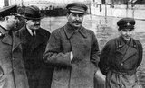 Nikolai Yezhov, head of the NKVD from 1936 to 1938, was arrested and executed in 1938 as an 'enemy of the people'. In 1940 Yezhov was shot in an execution chamber with a sloping floor, which was for hosing and had been built according to Yezhov's own specifications near the Lubyanka.<br/><br/>

After his execution, Yezhov was painstakingly removed from this image, earning him the posthumous nickname 'the Vanishing Commissar'.