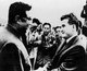 Korea: North Korean leader Kim Il Sung shakes hands with Romanian communist leader Nicolai Ceausescu, Pyongyang, June 1971. Romanian National Archives, Photo E558
