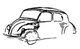 Germany: Adolf Hitler's original sketch for a Volkswagen Beetle, Munich, 1932