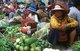 Cambodia: Vegetables for sale in the central market in Kompong Cham