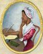 USA: 'Phillis Wheatley, Negro servant to Mr. John Wheatley, of Boston'. Frontispiece of  'Poems on Various Subjects, Religious and Moral', Phillis Wheatley, London, 1773