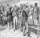 USA: A slave auction in New Orleans. Benson John Lossing, ed. Harper's Encyclopedia of United States History, New York, 1912