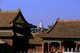 China: Looking across the Forbidden City to the Tibetan style White Dagoba (Bai Ta) in Beihai Park, Beijing
