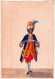 'Cupido' was born in Suriname or Curacao and was given to Stadholder Willem V (1748-1806) by the Dutch West India Company ( Geoctroyeerde Westindische Compagnie) or GWIC.<br/><br/>

Cupido is represented here in his serving livery as a valet to the Stadholder.