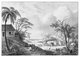 Suriname: 'Village on a Hill in Jodensavanne'. Pierre Jacques Benoit (1782-1854), 1830
