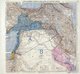 Middle East: Map of the Sykes–Picot Agreement showing areas of control and influence agreed between the British and the French. Royal Geographical Society, 1910-15. Signed by Mark Sykes and François Georges-Picot, 8 May 1916.