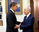 USA / Israel / Palestine: President Barack Obama welcomes Israeli President Shimon Peres in the Oval Office, May 5, 2009