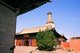 China: The scripture hall (sutra depository) with the Tu Ta (Earthen Tower), a Tibetan-style stupa in the background, Dafo Si (Great Buddha Temple), Zhangye, Gansu Province