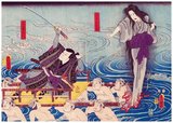 Utagawa Kunisada (also known as Utagawa Toyokuni III) was the most popular, prolific and financially successful designer of ukiyo-e woodblock prints in 19th-century Japan.<br/><br/>

In his own time, his reputation far exceeded that of his contemporaries, Hokusai, Hiroshige and Kuniyoshi.