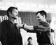 Vietnam: Le Van Dam, a peasant and hero of the liberation struggle receives a medal, Cu Chi, South Vietnam, Second Indochina War (Vietnam War) (1966)