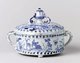 Netherlands: A faience spice box with chinoiserie decoration, Delft, c. 1670