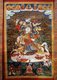 Mongolian Buddhism: Buddhist Thangka portraying a mountain deity wielding a sword. A 'thangka', also transliterated as 'tangka', 'thanka' or 'tanka' , is a Tibetan or Mongolian silk painting with embroidery, usually depicting a Buddhist deity, famous scene, or mandala.