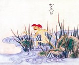 A <i>Kappa</i> ('river-child'), alternatively called <i>kawataro</i> ('river-boy'), is a yokai found in Japanese folklore. The name is a combination of the word <i>kawa</i> (river) and <i>wappa</i>, an inflection of <i>warabe</i> (child). In Shintō they are considered to be one of many <i>suijin</i> ('water deities').<br/><br/>

A hairy kappa is called a Hyōsube.There are more than eighty other names associated with the kappa in different regions. Along with the oni and the tengu, the kappa is among the best-known yokai in Japan.
