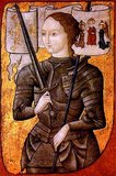 Joan of Arc is considered a heroine of France and a Roman Catholic saint. She was born to Jacques d'Arc and Isabelle, a peasant family, at Domrémy in north-east France. Joan said she received visions of the Archangel Michael, Saint Margaret, and Saint Catherine instructing her to support Charles VII and recover France from English domination late in the Hundred Years' War.<br/><br/>

The uncrowned King Charles VII sent Joan to the siege of Orléans as part of a relief mission. She gained prominence after the siege was lifted in only nine days. Several additional swift victories led to Charles VII's coronation at Reims. This long-awaited event boosted French morale and paved the way for the final French victory.<br/><br/>

On 23 May 1430, she was captured at Compiegne by the Burgundian faction which was allied with the English. She was later handed over to the English, and then put on trial by the pro-English Bishop of Beauvais Pierre Cauchon on a variety of charges. After Cauchon declared her guilty she was burned at the stake on 30 May 1431, dying at about nineteen years of age.