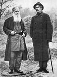 Count Lev Nikolayevich Tolstoy (1828-1910), usually referred to in English as Leo Tolstoy, was a Russian novelist regarded as one of the greatest of all time.<br/><br/>

Alexei Maximovich Peshkov (1868-1936), primarily known as Maxim (Maksim) Gorky, was a Russian and Soviet writer, a founder of the Socialist realism literary method and a political activist.