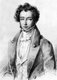 France: Alexis de Tocqueville (1805-1859), politician, historian, philosopher. Anonymous drawing, c. 1840
