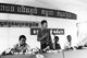 Cambodia: A young Hun Sen addresses a group of supporters in 1983