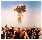 China established the Lop Nur Nuclear Test Base on 16 October 1959 with Soviet assistance in selection of the site, with its headquarters at Malan, about 125 km (78 mi) northwest of Qinggir.<br/><br/>

The first Chinese nuclear bomb test, codenamed '596', was tested at Lop Nur in 1964. The PRC detonated its first hydrogen bomb on June 17, 1967. Until 1996, 45 nuclear tests were conducted.