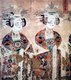 China: Two female donors, fresco, cave 98, Mogao Caves, Dunhuang, Gansu Province, c. 9th century CE