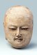 China: The head of a Buddhist monk. Loess, clay, paint, Mogao Caves, Dunhuang, Gansu Province, 8th-9th century