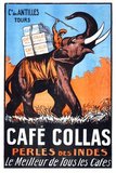 This orientalist poster was designed in 1927 for the Collas coffee house. Rene Honore Collas founded the company, producing some of the best coffee in France. Collas opened in India in the mid 1920s, leading to this claim for Cafe Collas as 'la perle des indes', the pearl of India.