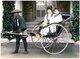 Japan: Two prostitutes posing in a rickshaw at the Nectarine No. 9 brothel, Kanagawa, Yokohama, c. 1895
