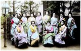 Prostitution in Japan has existed throughout the country's history. The opening of Japan and the subsequent flood of Western influences into Japan brought about a series of changes in the Meiji period. Japanese novelists started to draw attention to the confinement and squalid existence of the lower-class prostitutes in the red-light districts.<br/><br/>

'Shashin Mitate Cho' (essentially, prostitute menus or catalogues) were introduced soon after photography became popular in the late 19th century, at least in more upmarket brothels, as an alternative to the 'caged prostitute' displays of lower class brothels where women were displayed for the consideration of customers.