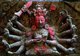 Nepal: A carved wooden image of the Hindu goddess Kali on a torana (gateway) at the Kumari Bahal, Kathmandu (1996)