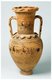 An amphora (English plural: amphorae or amphoras) is a type of container of a characteristic shape and size, descending from at least as early as the Neolithic Period. Amphorae were used in vast numbers for the transport and storage of various products, both liquid and dry, but mostly for wine. It is most often ceramic, but examples in metals and other materials have been found.<br/><br/>

Stoppers of perishable materials, which have rarely survived, were used to seal the contents. Two principal types of amphorae existed: the neck amphora, in which the neck and body meet at a sharp angle; and the one-piece amphora, in which the neck and body form a continuous curve. Neck amphorae were commonly used in the early history of ancient Greece, but were gradually replaced by the one-piece type from around the 7th century BCE.