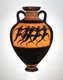 Greece: Panathenaic amphora by depicting athletes sprinting, Euphiletos Painter c. 525 BCE