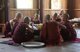 Burma / Myanmar: Buddhist monks eating their only meal of the day, before noon at the May Nigone Mon Monastery, Inle Lake