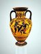 Greece: Terracotta neck amphora depicting warriors fighting, Attica, c. 500 BCE