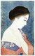 Japan: 'Applying Powder'.  No. 8  in the series 'Twelve Aspects of Women'. Shin-hanga woodblock print by Torii Kotondo (1900-1976), 1929