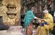 Nepal: Giving alms at the Seto Machindranath Temple, Kathmandu (1996)