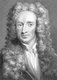 England / UK: Sir Isaac Newton (1642-1726), English physicist and mathematician. Engraving by Jacobus Houbraken (1698-1780), 1742