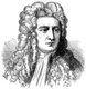 England / UK: Sir Isaac Newton (1642-1726), English physicist and mathematician. Engraving, English School, 19th century
